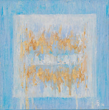 Load image into Gallery viewer, ill Krutick, Ice Cube Small 2, 2016 Oil on Canvas 12 x 12 inches Sold Framed: 14 x 14 inches The Ice Cube shape has emerged as Krutick artistic fingerprint — triumphantly expressing the human spirit through adversity. The Ice Cube series represents the process involved in overcoming personal challenges. at Manolis Projects gallery in Miami, FL