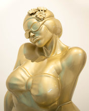 Load image into Gallery viewer, Didier Audrat, Close up of TALIMA-Gold, Female Sculpture, 2020, Mixed Polymer Sculpture, 50h x 32w x 26d inches, Art Sculptures for Sale