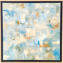 Load image into Gallery viewer, Jill Krutick (B. 1962 - ) Bedroom Slippers, 2015 Oil on Canvas 24 x 24 inches Geometric tapestry-style of oil on canvas work made with a palette knife. The title is intended to evoke the warm, cozy colors of bedroom slippers.