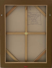 Load image into Gallery viewer, Back:Framed:J. Steven Manolis (B.1948-) Palm Beach Light (Sunrise), 2019 Acrylic on canvas 48 x 36 inches Framed Dimensions: 50.25 x 38.25 x 3.50d inches, Manolis states, "As a full-time resident of Palm Beach from 2003 to 2014, I never took for granted Palm Beach’s uniquely exceptional and beautiful elements. I created the series “Palm Beach Light” because one of the most beautiful natural elements of Palm Beach are the impressive changing light conditions throughput the day. Manolis Projects Gallery