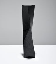 Load image into Gallery viewer, Pal Svensson (b. 1950) Pillar Statue, 2006 Swedish; granite 19 x 4 x 4 inches Edition: 2 of 8 Pal Svensson is Sweden's most famous sculptor and known for his large-scale art installations throughout Sweden. This contemporary black sculpture is made of granite. Available at Manolis Projects Gallery