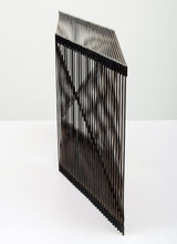 Load image into Gallery viewer, R. Side ViewDeWain Valentine Open Diamond Hyperbolic, American; Glass 18 x 34.50 x 7.25 inches Valentine’s works are semi-transparent, minimalist sculptures that give physical form to light and atmosphere. His works are characterized by sleek surfaces, translucence, and hues that shift in the light. Available at Manolis Projects Gallery, Miami, FL