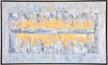 Load image into Gallery viewer, Jill Krutick, (B. 1962 - ) Ice Cube Rectangle, 2013 Oil on Canvas 36 x 60 inches (Unframed) 38 x 62 inches (Framed) The Ice Cube shape has emerged as Krutick artistic fingerprint — triumphantly expressing the human spirit through adversity. The Ice Cube series represents the process involved in overcoming personal challenges. at Manolis Projects gallery in Miami, FL