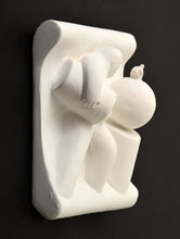 Load image into Gallery viewer, Other View:Tom Otterness (b.1952-) Enlightened Worker, 1983 Cast Hydrocal with Natural Finish 10.5h x 11.5w x 4d inches Artist Proof 8 of 15 Otterness is described as “the world’s best public sculptor” by New York Times art critic, Ken Johnson, Otterness' works are easily recognizable for its unique, cheerful and cartoonish figures, that are used to address issues of gender, class and race. Available at Manolis Projects Gallery