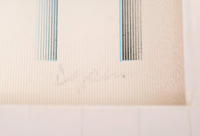 Load image into Gallery viewer, Signature:Yaacov Agam (b.1928-) Agamograph #123, 1995 Screenprint on Acrylic 12 x 17 inches Framed Dimensions: 19.25 x 24.5 inches Edition 28/99 Hand signed and numbered by artist. Agam was pioneer in kinetic art and the inventor of the agamograph, a brightly colored type of print that appears to shapeshift before a viewer’s eyes. For sale at Manolis Projects Gallery in Miami, FL
