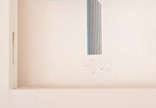 Load image into Gallery viewer, Detail: Yaacov Agam (b.1928-) Agamograph #123, 1995 Screenprint on Acrylic 12 x 17 inches Framed Dimensions: 19.25 x 24.5 inches Edition 28/99 Hand signed and numbered by artist. Agam was pioneer in kinetic art and the inventor of the agamograph, a brightly colored type of print that appears to shapeshift before a viewer’s eyes. For sale at Manolis Projects Gallery in Miami, FL