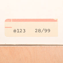 Load image into Gallery viewer, Back:Yaacov Agam (b.1928-) Agamograph #123, 1995 Screenprint on Acrylic 12 x 17 inches Framed Dimensions: 19.25 x 24.5 inches Edition 28/99 Hand signed and numbered by artist. Agam was pioneer in kinetic art and the inventor of the agamograph, a brightly colored type of print that appears to shapeshift before a viewer’s eyes. For sale at Manolis Projects Gallery in Miami, FL