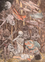 Load image into Gallery viewer, Ann McCoy (b. 1946-) The Underworld, 1980 Color Lithograph on two sheets of Rolled Arches paper 42 x 30 inches Artist Proof 1/1 Hand signed and numbered by artist. For sale at Manolis Projects Gallery, Miami, FL