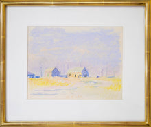 Load image into Gallery viewer, Wolf Kahn, Menemsha, 1962, Pastel on paper, 9 x 12 inches, Wolf Kahn Pastels for sale at Manolis Projects Art Gallery, Miami Fl, Wolf Kahn Original Paintings For Sale, Wolf Kahn Pastels, Wolf Kahn Oil Pastel, Wolf Kahn Pastels For Sale, Wolf Kahn Art For Sale, Wolf Kahn Original Art For Sale, Wolf Kahn Artwork, Wolf Kahn Landscape Paintings