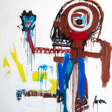 Load image into Gallery viewer, argentinian artist Fernanda Lavera, Corazon Metalico, II, 2019, 61 x 61 inches, Graffiti and Street Art for Sale at Manolis Projects Art Gallery, Miami, Fl