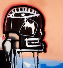 Load image into Gallery viewer, Argentinian artist Fernanda Lavera, Ritual, 2021, Acrylic, Marker and Spray Paint on canvas, 72 x 60 inches, graffiti and street art at manolis projects gallery, Miami, detail image #1