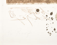 Load image into Gallery viewer, Detail:Jorge Stever (b. 1940 - 2019) Warming Cooling Tones, 1973 Lithograph with 3D elements in Acrylic on paper 41.5 x 29.5 inches Proof 1/5 Edition of 40 Hand signed and numbered by artist. Jorge Stever was born in Germany and is considered a Postwar & Contemporary painter. He called himself a researcher rather than a painter even though he uses painting and sculpture to project his concepts. For Sale at Manolis Projects Gallery