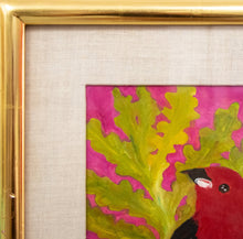 Load image into Gallery viewer, Detail:Hunt Slonem Red Tangiers, 1982 Oil on paper 23.25 x 17 inches Hunt Slonem's paintings are at once vibrant, energetic and colorful, yet also deeply spiritual and contemplative. The artist creates exotic forms with expressive and highly textural brushstrokes that are full of intense color, loosely inspired by artists of the German Expressionism movement. Available at Manolis Projects Gallery