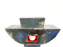 Load image into Gallery viewer, Connie Lloveras, Cuban Artist, Totem with Organic Form, 2008 33.5” x 28.5” x 5.5” Painted Fired Clay Sculpture (Detail of Top)