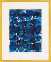 Load image into Gallery viewer, Framed:J. Steven Manolis (b. 1948-) Deep Pacific Blue, 2007 Watercolor on Arches paper 12 x 16 inches Framed: 23.25 x 19.25 J. Steven Manolis, is an American abstract expressionist artist who paints in both watercolors and acrylics on canvas. He studied for 30 years under the tutelage of world renown colorist and former student of Hans Hofman, Wolf Kahn (1927-2020). This is a beautiful seascape of the California ocean.