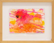 Load image into Gallery viewer, J. Steven Manolis, Flamingo 1832-2016 (Key West) 07.10.03, watercolor painting on paper, 7 x 10 inches, Pink and orange Abstract Art, Tropical Watercolor paintings for sale at Manolis Projects Art Gallery, Miami, Fl