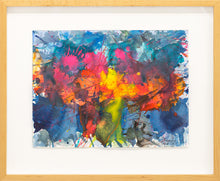 Load image into Gallery viewer, Framed:J. Steven Manolis (b. 1948-) Key West- Splash Sunset (12.16.10), 2016 Watercolor, Acrylic and Gouache on Arches paper 12 x 16 inches Framed: 19 x 22.50 inches;"Key West sunsets are the most dramatic color shows I’ve ever experienced in the natural world ... An explosion of color -pink, orange, red, mauve, blue, teal, indigo and grey- at gentle harmony- rationed most generously across one hour; 30 minutes before, and 30 minutes after.”