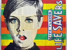 Load image into Gallery viewer, Jojo Anavim (b. 1984-) Life Saver, 2020 Collage, Foil and Acrylic on canvas 30 x 40 inches, Jojo Anavim art, Jojo Anavim For sale at Manolis Projects Gallery, Miami, FL