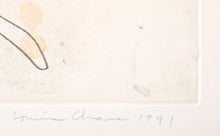 Load image into Gallery viewer, Detail Signature:Louisa Chase (1951-2016) Baby, Baby, 1991 Etching with Aquatint on paper 33 x 28 inches Artist Proof 7/10 Edition of 35 Hand signed and numbered by artist. For sale at Manolis Projects Gallery in Miami. FL