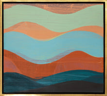 Load image into Gallery viewer, Margaret Neill (B. 1956- ) Swirl, 2004 Oil on canvas 26 x 29 inches This work investigates the properties of abstract curvilinear forms found in nature and the localized conditions of her New York City environment. The works are both intuitive and analytical in developed drawings and paintings that are composed of deeply layered intersecting geometries. Available at Manolis Projects Gallery , Miami FL (Framed by the Artist)