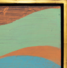 Load image into Gallery viewer, Margaret Neill (B. 1956- ) Swirl, 2004 Oil on canvas 26 x 29 inches This work investigates the properties of abstract curvilinear forms found in nature and the localized conditions of her New York City environment. The works are both intuitive and analytical in developed drawings and paintings that are composed of deeply layered intersecting geometries. Available at Manolis Projects Gallery , Miami, FL, Detail of Frame