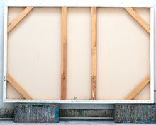 Load image into Gallery viewer, Back,Margaret Neill Navigator, 2019 Oil on canvas 40 x 60 inches This work investigates curvilinear forms found in nature and in Neill's New York City environment. The works are both intuitive and analytical and are composed of deeply layered intersecting geometries. Manolis Projects gallery, Miami, FL