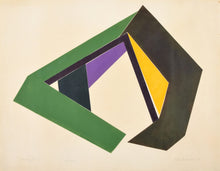 Load image into Gallery viewer, Robert Conover (1920-1988) Closing In, 1968 Color Screenprint on paper 28.75 x 36.75 inches Edition 6/25 Hand signed and numbered by artist. His work has been held in the Brooklyn Museum Print Annual; at the Library of Congress; at New York's Museum of Modern Art; in the Boston Institute of Contemporary Art, and many other major institutions. For sale at Manolis Projects Miami, FL