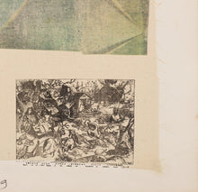 Load image into Gallery viewer, Robert Rauschenberg (1925-2008) People Have Enough Trouble without being Intimidated by an Artichoke, 1979 Offset Color Lithograph with Collage (Detail) 28.7 x 22.5 inches at Manolis Projects art gallery in Miami, FL