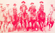 Load image into Gallery viewer, Russell Young (b.1959-) Magnificent Seven, 2007 Screen Print on canvas 52 x 88 inches Edition of 5 For sale at Manolis Projects Miami, FL