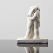 Load image into Gallery viewer, Side Markings:Tom Otterness (b.1952-) Virgo, 1982 Zodiac Love Series Painted Plaster 7.25h x 6w x 3.5d inches Otterness is described as “the world’s best public sculptor” by New York Times art critic, Ken Johnson, Otterness' works are easily recognizable for its unique, cheerful and cartoonish figures, that are used to address issues of gender, class and race.Available at Manolis Projects Gallery