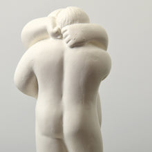 Load image into Gallery viewer, Detail Back:Tom Otterness (b.1952-) Virgo, 1982 Zodiac Love Series Painted Plaster 7.25h x 6w x 3.5d inches Otterness is described as “the world’s best public sculptor” by New York Times art critic, Ken Johnson, Otterness' works are easily recognizable for its unique, cheerful and cartoonish figures, that are used to address issues of gender, class and race.Available at Manolis Projects Gallery