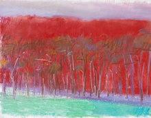 Load image into Gallery viewer, Wolf Kahn, A Special Red, 1994, Pastel on paper, 11 x 14 inches, Wolf Kahn Pastels for sale, Wolf Kahn Trees