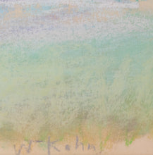 Load image into Gallery viewer, Signature: Wolf Kahn Early Morning, 1987 Pastel on paper 11 x 14 inches ,Wolf Kahn Early Morning, 1987 Pastel on paper 11 x 14 inchesThis piece is an abstract landscape with beautiful greens and purples. Available at Manolis Projects Gallery