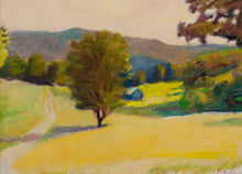 Load image into Gallery viewer, Wolf Kahn (1927-2020) Farmer Olsen's Field, 1980 Oil on canvas 22 x 30 inches Framed: 28 x 36 x 2 inches Wolf Kahn is known for his fusion of color, spontaneity and loose brush strokes, which create the luminous and vibrant atmospheric landscapes and color fields. Kahn’s unique blend of American Realism and the formal discipline of Color Field painting sets the work of Wolf Kahn apart from his contemporaries.Available at Manolis Projects Gallery