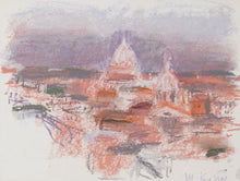 Load image into Gallery viewer, Wolf Kahn, From the Roof of Hotel Hassler, 2001, Pastel on paper, 9 x 12 inches, wolf kahn Italian art, wolf kahn pastel, Wolf Kahn Pastels, Wolf Kahn oil pastel, Wolf Kahn Pastels for sale, Wolf Kahn art for sale, Wolf Kahn original art for sale, Wolf Kahn Artwork