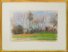 Load image into Gallery viewer, Wolf Khan (1927-2020) Manolis Place on Halsey Neck Road, 1989 12 x 18 inches Framed :Available at Manolis Projects Gallery