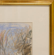 Load image into Gallery viewer, Wolf Khan (1927-2020) Manolis Place on Halsey Neck Road, 1989 12 x 18 inches (unframed) Detail of the frame.