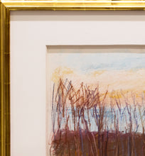 Load image into Gallery viewer, Detail of Frame:Wolf Kahn (1927-2020) Uphill Path - Apple Pie Ridge (VA), 1989 Pastel on paper 30 x 40 inches Wolf Kahn is known for his fusion of color, spontaneity and loose brush strokes, which create the luminous and vibrant atmospheric landscapes and color fields. Kahn’s unique blend of American Realism and the formal discipline of Color Field painting sets the work of Wolf Kahn apart from his contemporaries. Available at Manolis Projects Galler