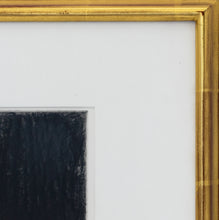 Load image into Gallery viewer, Detail of frame:Wolf Kahn (1927-2020) Winter River, 1988 Etching on paper 5.75 x 23.75 inches Kahn produces a kind of contrast that energizes the surface of the paper while simultaneously creating a sense of balance and serenity in this work. Available at Manolis Projects Gallery