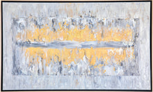 Load image into Gallery viewer, Jill Krutick, (B. 1962 - ) Ice Cube Rectangle, 2013 Oil on Canvas 36 x 60 inches (Unframed) 38 x 62 inches (Framed) The Ice Cube shape has emerged as Krutick artistic fingerprint — triumphantly expressing the human spirit through adversity. The Ice Cube series represents the process involved in overcoming personal challenges.  at Manolis Projects gallery in Miami, FL
