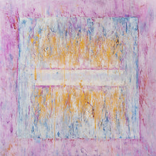 Load image into Gallery viewer, ill Krutick Ice Cube Lilac, 2018 Oil on canvas,  60 x 60 inches  Framed: 62 x 62 inches     Ice Cube Lilac was exhibited at the artist’s first solo museum exhibition, “Lyrical Abstraction” at the Coral Springs Museum of Art, March – May 2019. Breaking free of the series’ typical palette of cool, monochromatic colors, Ice Cube Lilac suggests a gentler, softer mood, featuring carefree wisps of curved marks inspired by Krutick’s swirl-style paintings.
