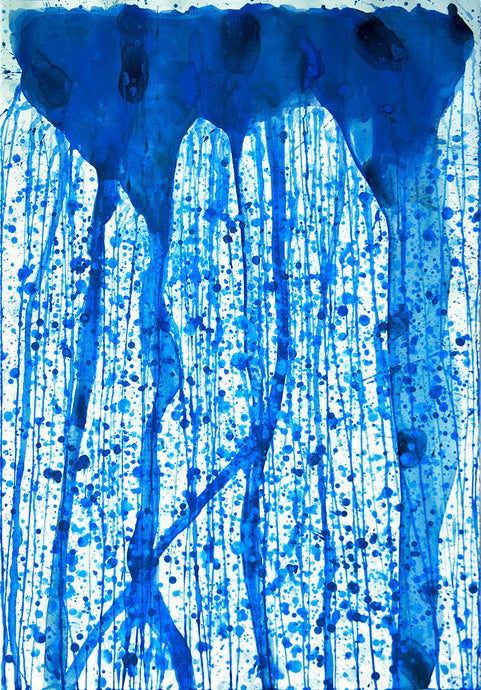 J. Steven Manolis, Jellyfish 2010.01, 2010, 50 x 38 inches, Watercolor painting on paper, Jellyfish paintings for sale