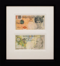 Load image into Gallery viewer, Banksy, Princess Diana Faced Tenner, 2004, 12.5 x 11.25 inches, original banksy art, Banksy art for sale
