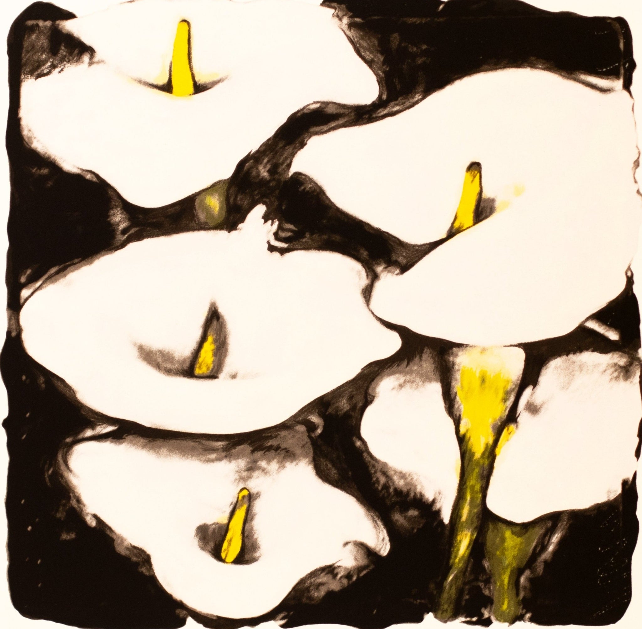 Donald Sultan, Lilies Serigraph on Paper