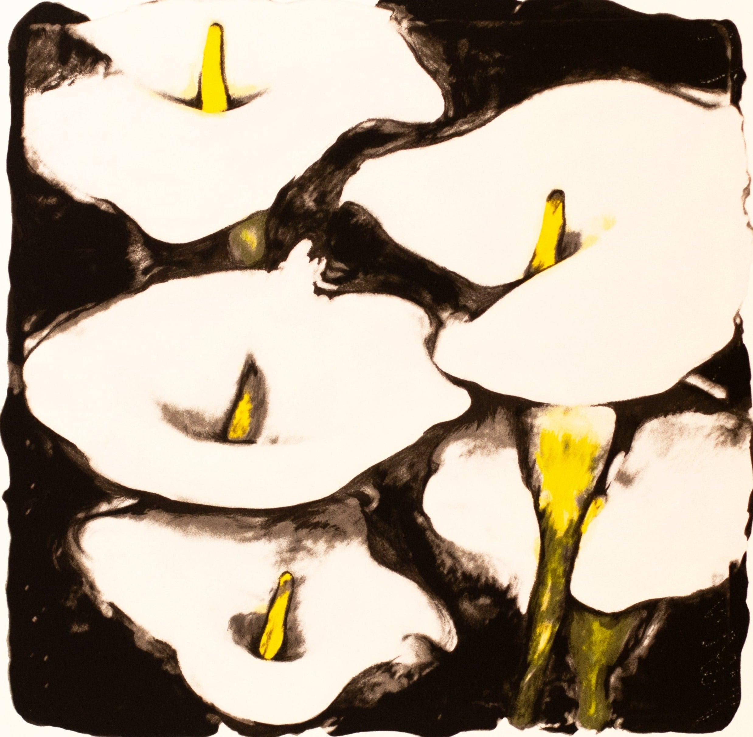 Donald Sultan, Lilies Serigraph on Paper
