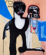 Load image into Gallery viewer, Argentinian artist Fernanda Lavera, Ritual, 2021, Acrylic, Marker and Spray Paint on canvas, 72 x 60 inches, graffiti and street art at manolis projects gallery, Miami
