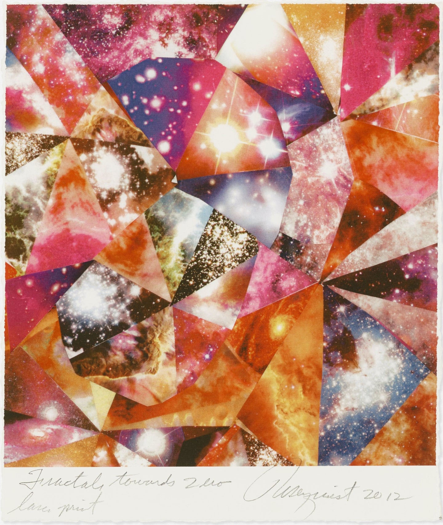 James Rosenquist, Fractal Towards Zero, 2012, Laser print on paper, 11 x 9 inches, James Rosenquist prints