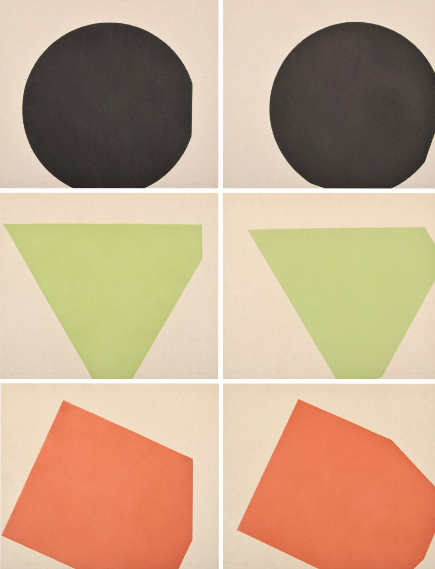 Gary Stephan (b. 1942-) If-Then (A, B, C, D, E, F) Artist Proof, 1974 Aquatint on paper 74.25 x 56.5 inches (Each Sheet: 24.75 x 28.25 inches) Artist Proof for Edition of 50 For sale at Manolis Projects Gallery , Miami, FL