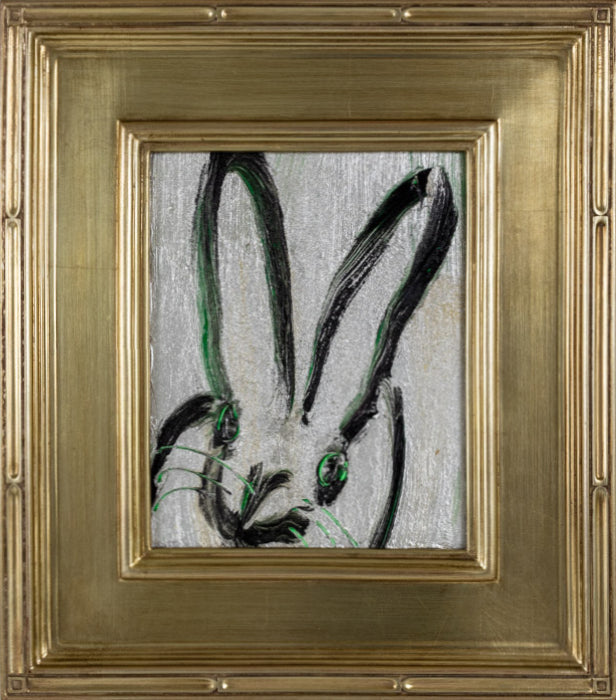 Hunt Slonem, Mandy (Metallic Bunny), 2021, Oil on wood, 10 x 8 inches, hunt slonem bunny