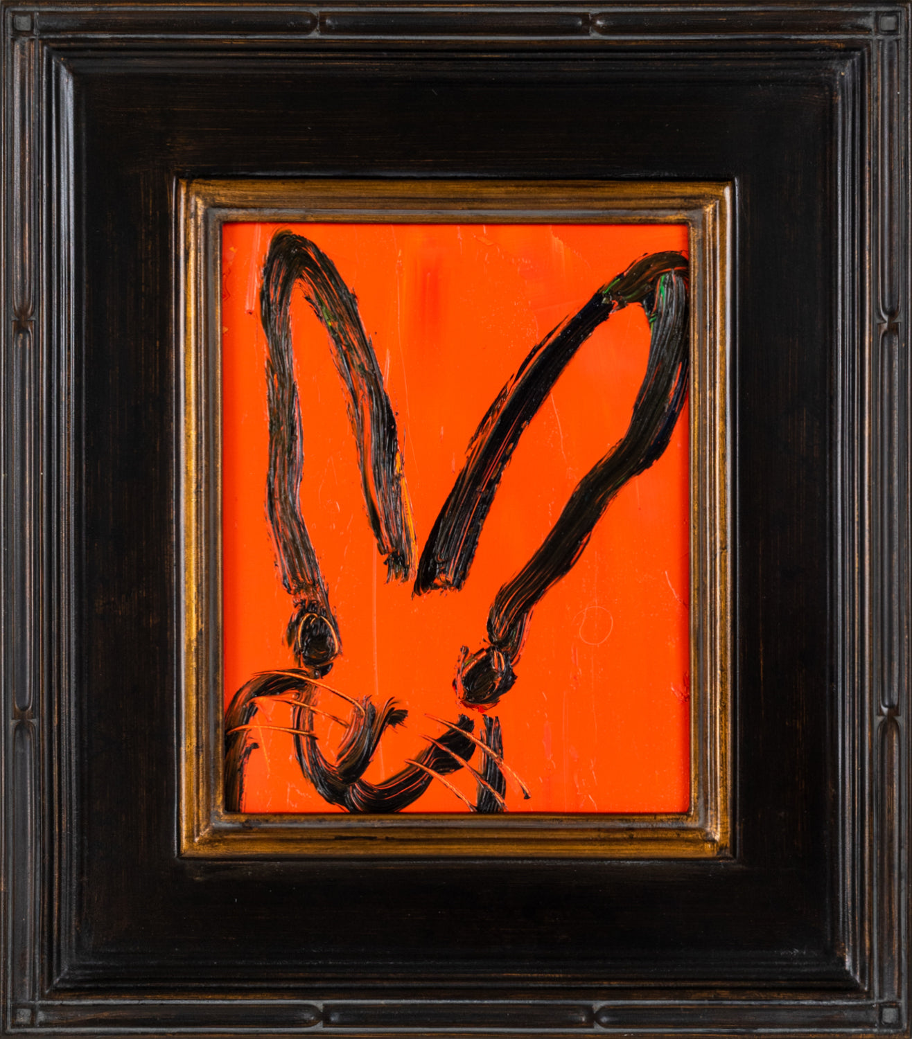 Hunt Slonem, Tom (Red Bunny), 2021, Oil on wood, 10 x 8 inches, hunt slonem bunny